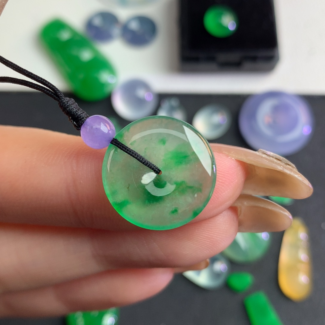 翡翠裸石15.77/3.17扣子扣子