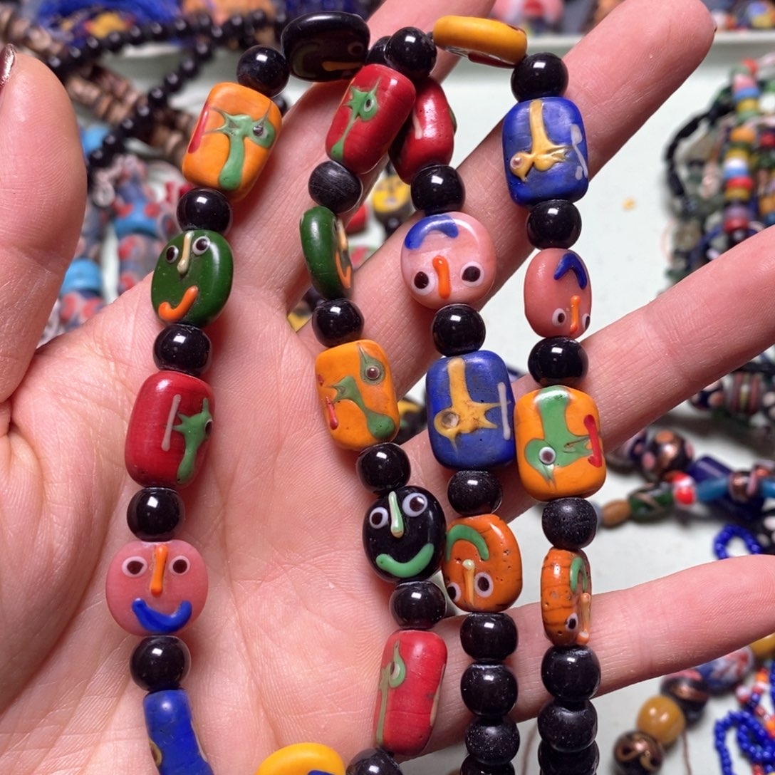 琉璃颈饰印度尼西亚链子