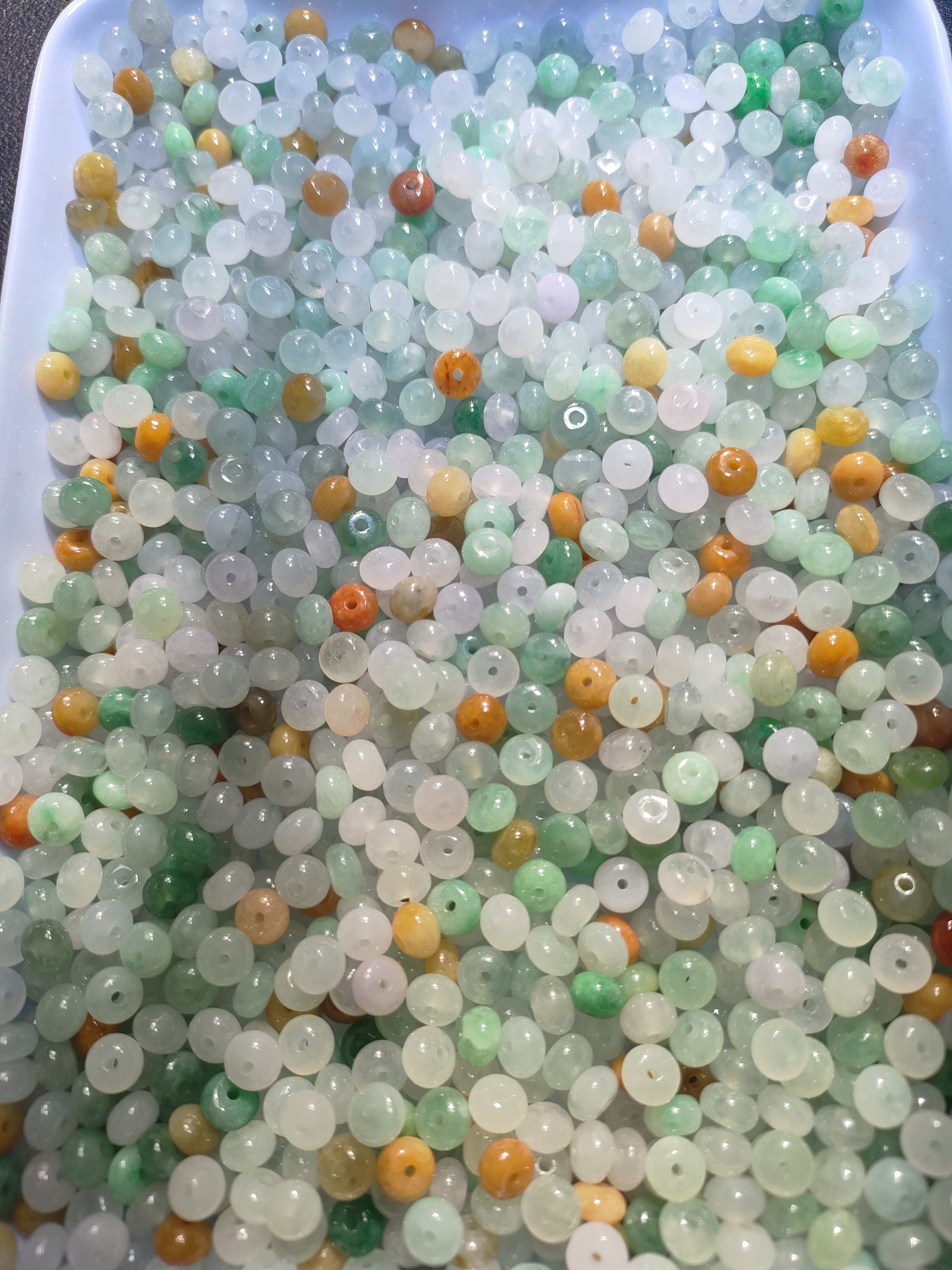 天然翡翠A货散珠卡六大小多样性发货拍一发十颗