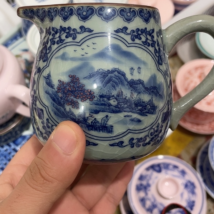 陶瓷摆件景德镇陶瓷主人杯123444