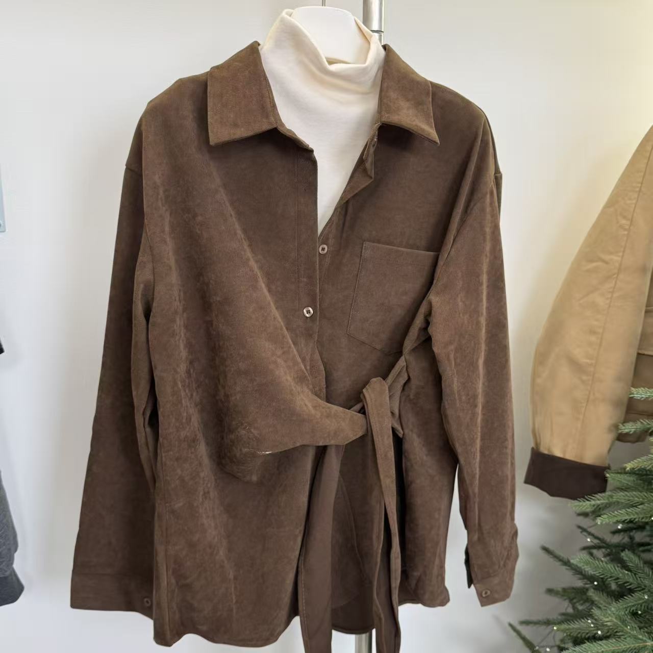 113* CENTRALIZED SHOP新款流光风长袖衬衫磨毛设计感X5F06K7335