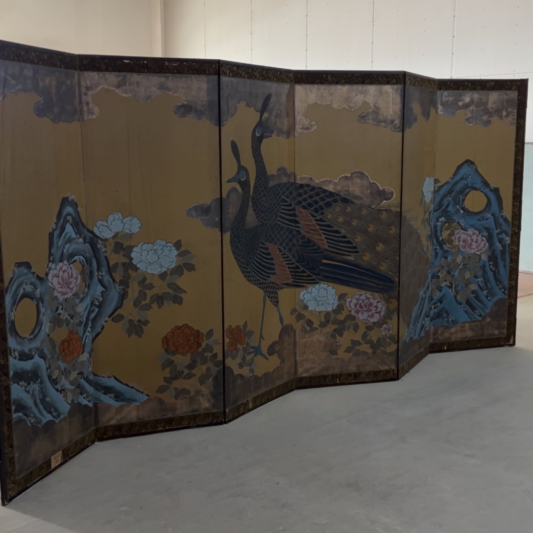 绘画屏风框画茶空间设计