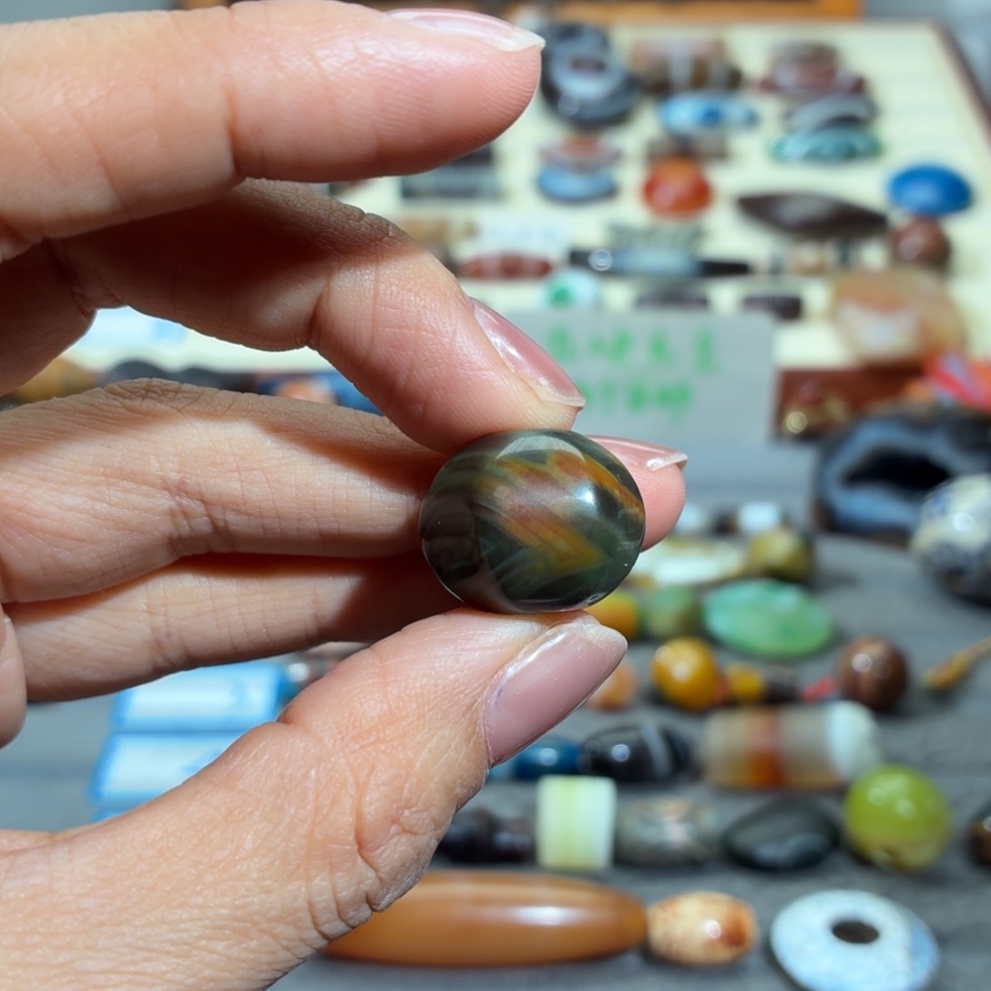 不***羊玛瑙/玉髓合金颈饰