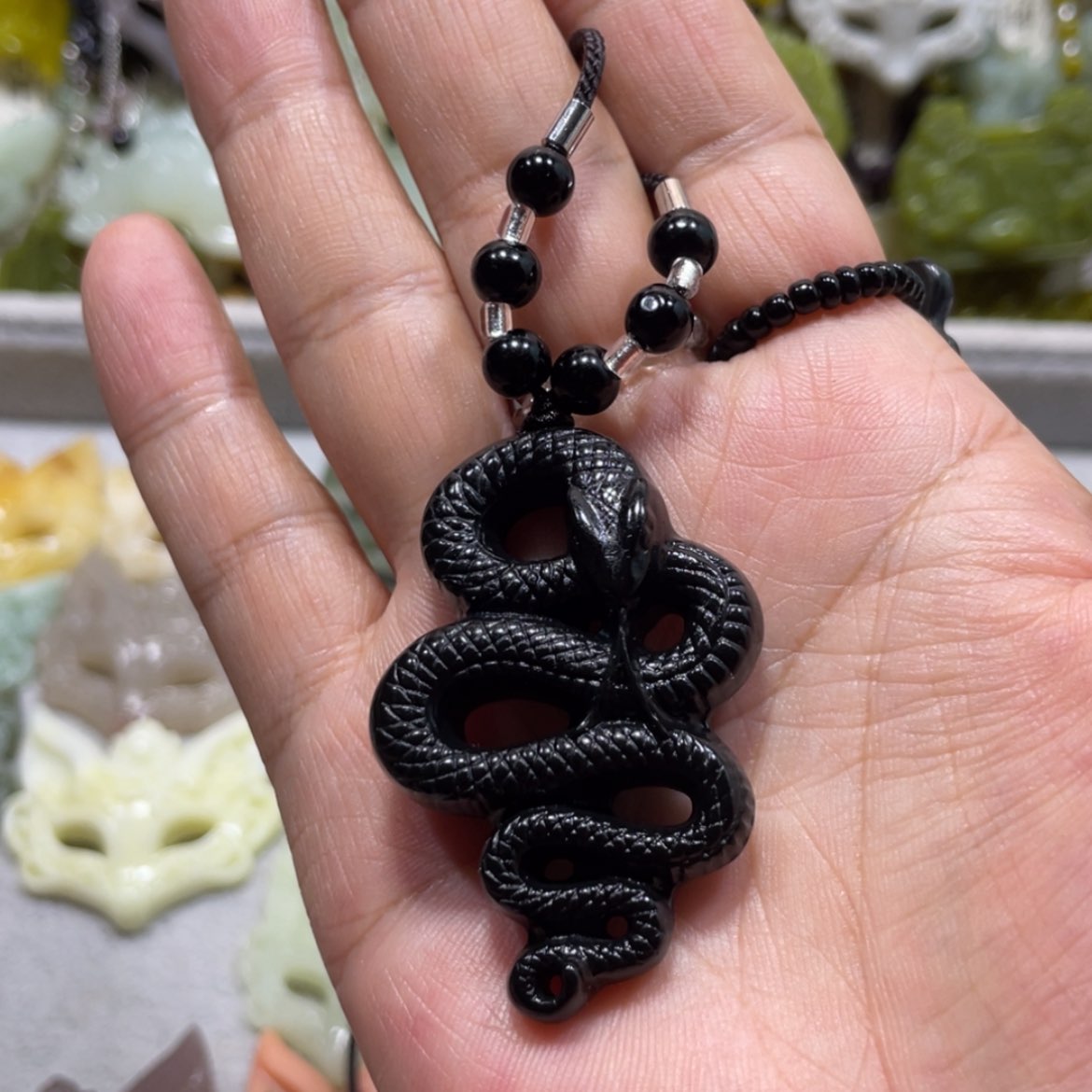 【闪购商品】岫玉颈饰未镶嵌67吊坠