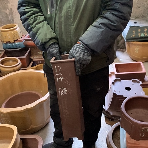 紫砂花盆手工制作