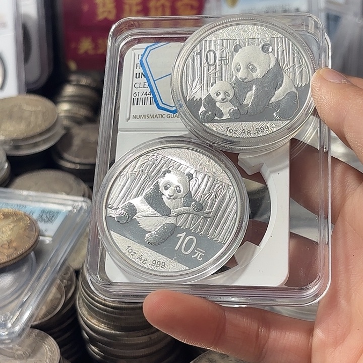 蔡***纯银熊猫一盎司银币
