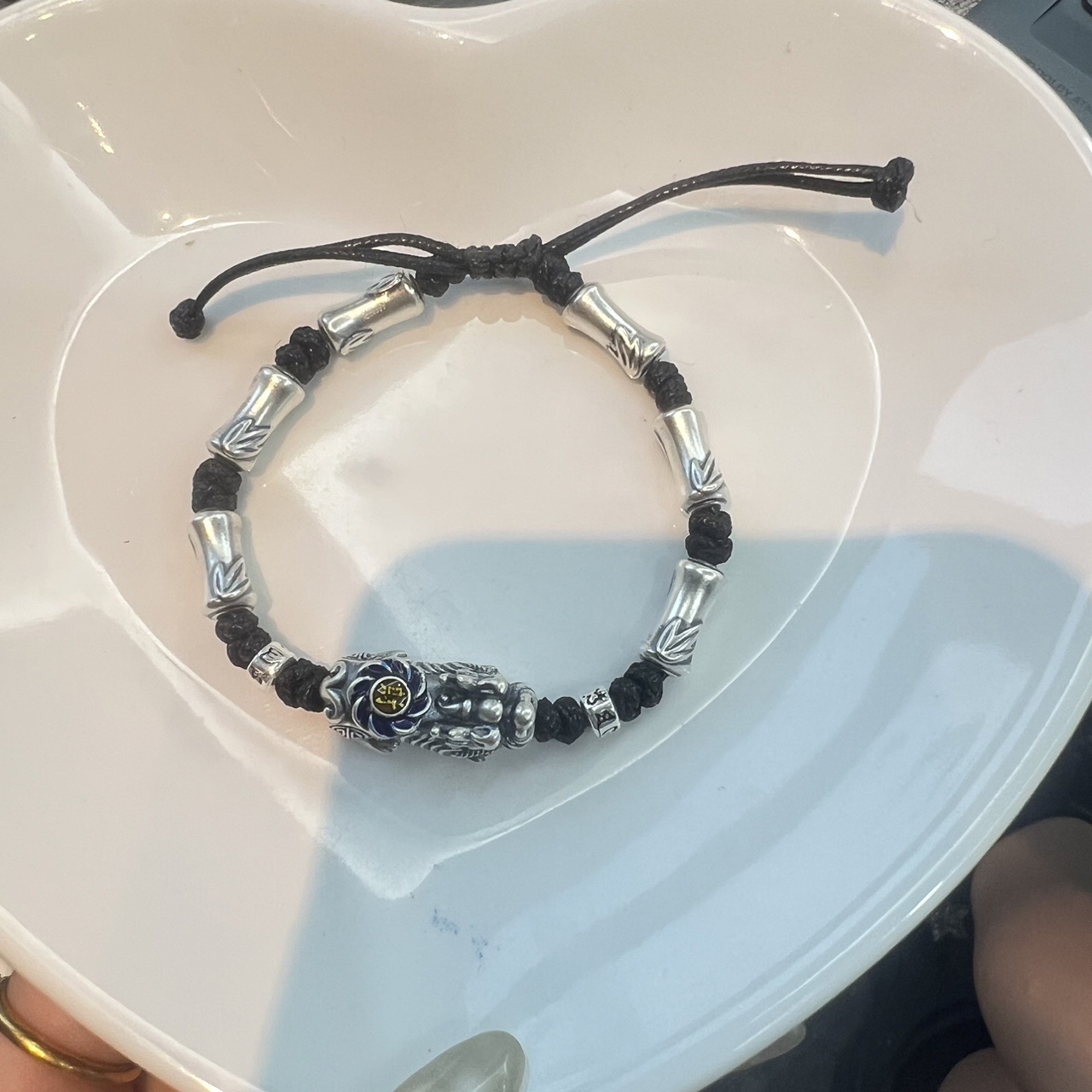 足银手链 足银貔貅竹节手绳-542204