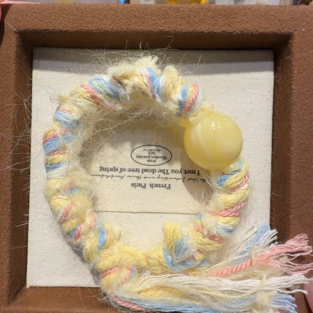 琥珀未镶嵌珠宝奇石棉花糖 糖果手绳