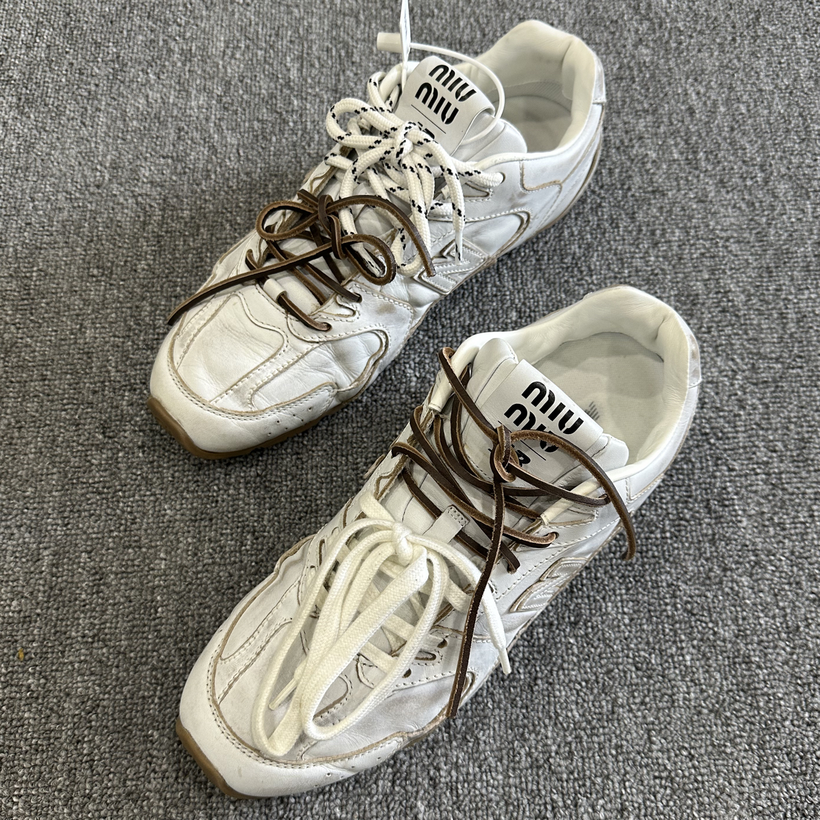 99新 MIU MIU/缪缪 缪缪 nb联名 休闲鞋 40.5 