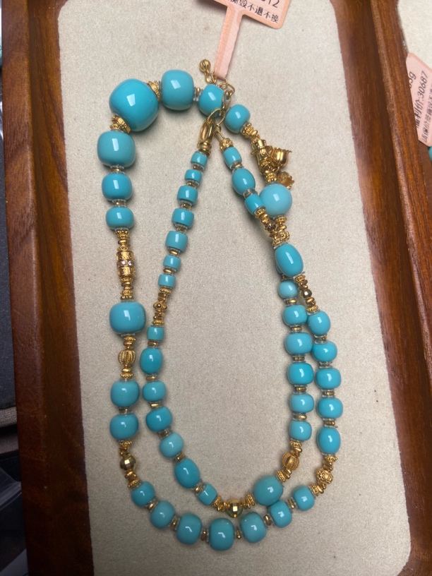 原矿绿松石设计款项链