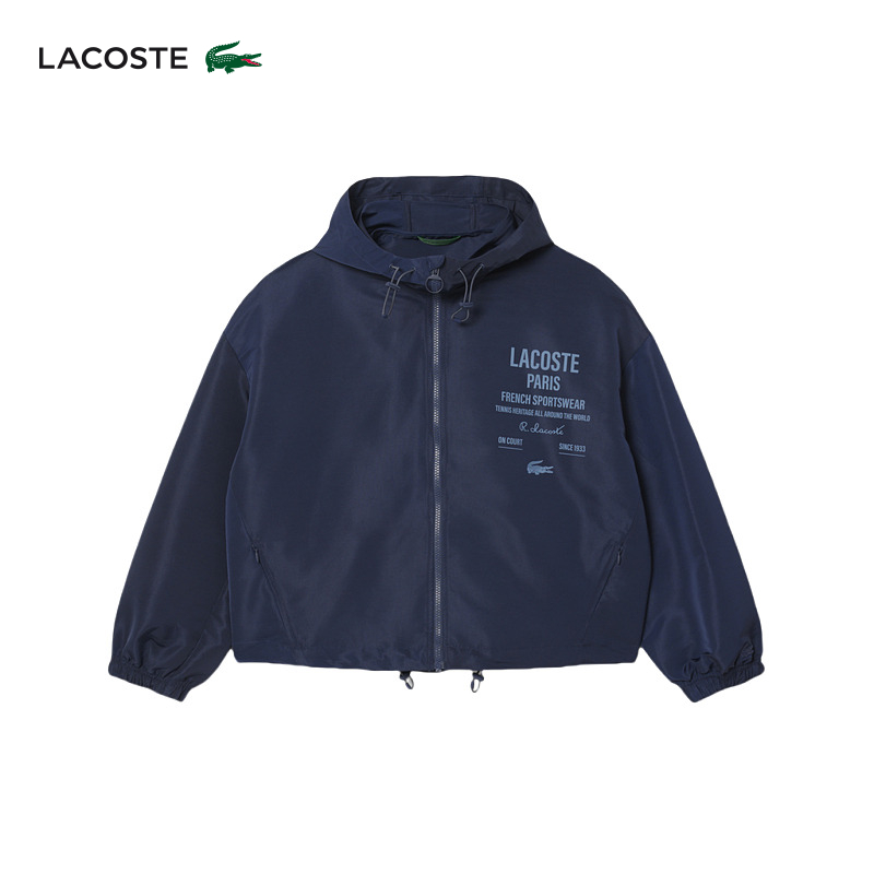 LACOSTE法国鳄鱼女装25秋季新款休闲宽松连帽夹克外套|BF2449