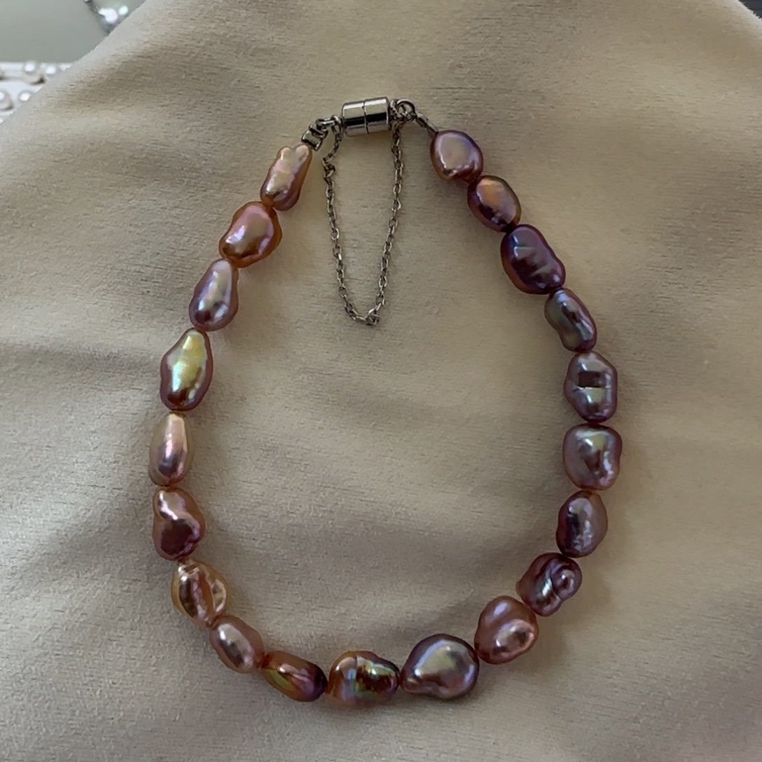 淡水珍珠手链银S925镶嵌