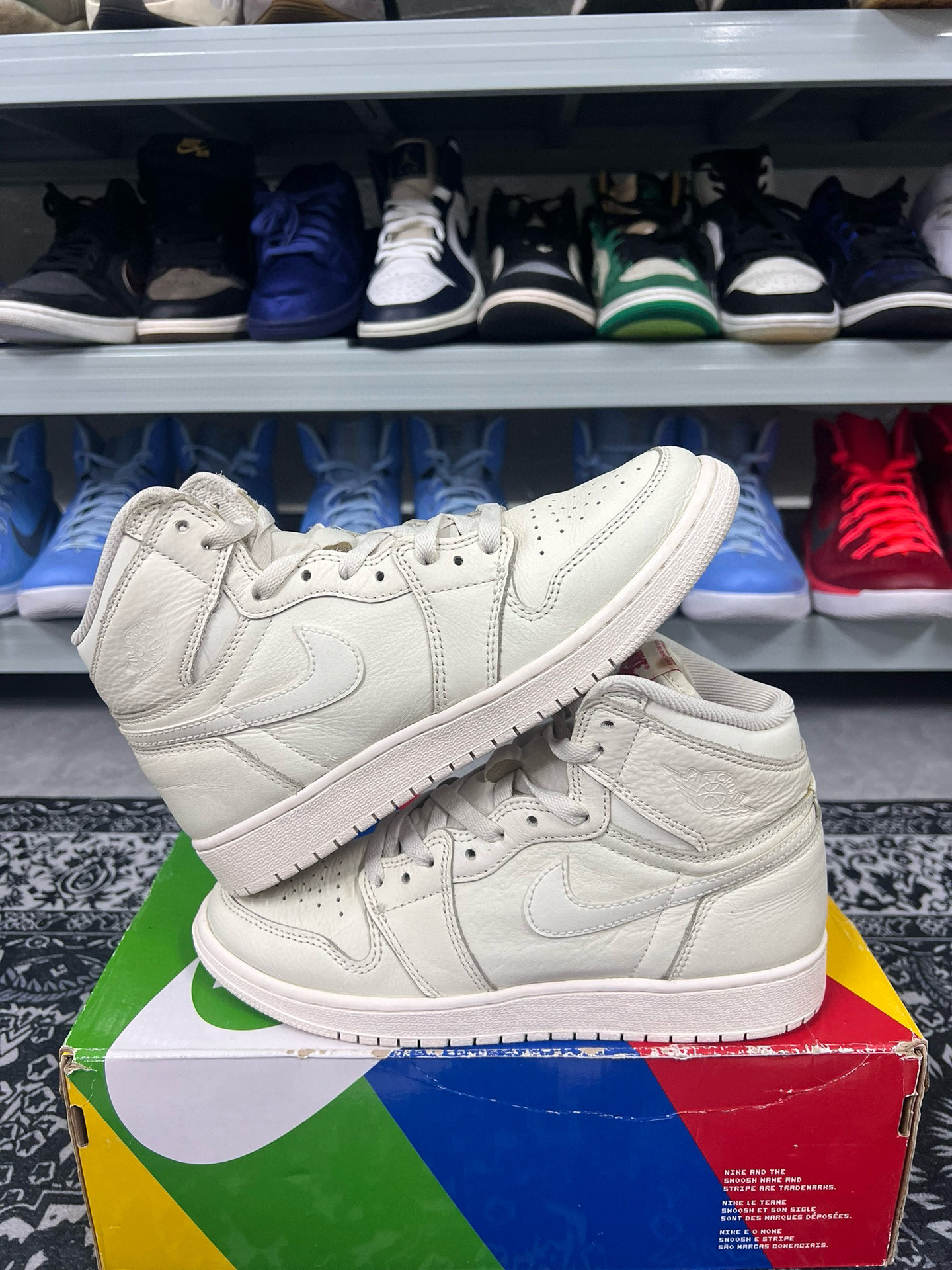 95新 maje 38.5码/aj1骨白休闲鞋/二手正品