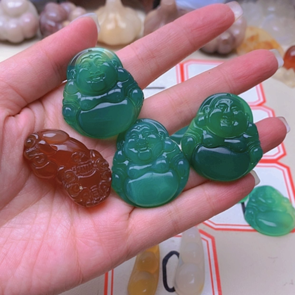 【闪购商品】未镶嵌玛瑙/玉髓珠宝半成品盼***头