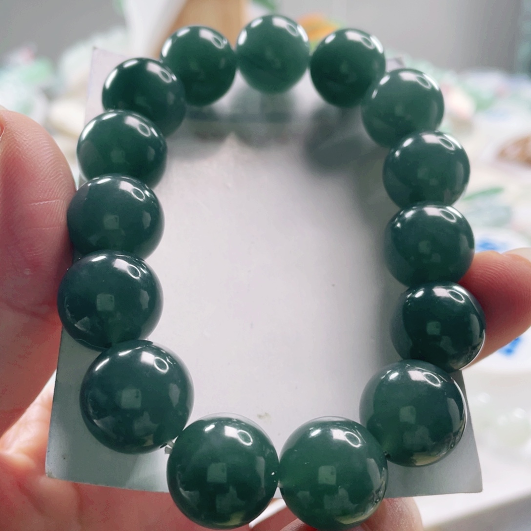 翡翠未镶嵌手链手串15