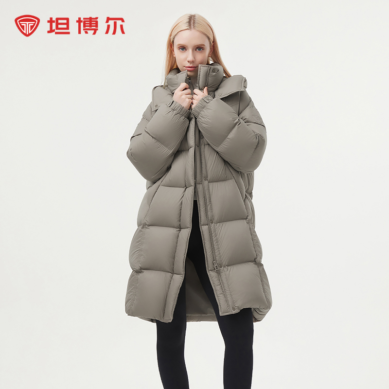 坦博尔2025新款爆款羽绒服长款女款百搭外套雪乡出游防寒装备736A
