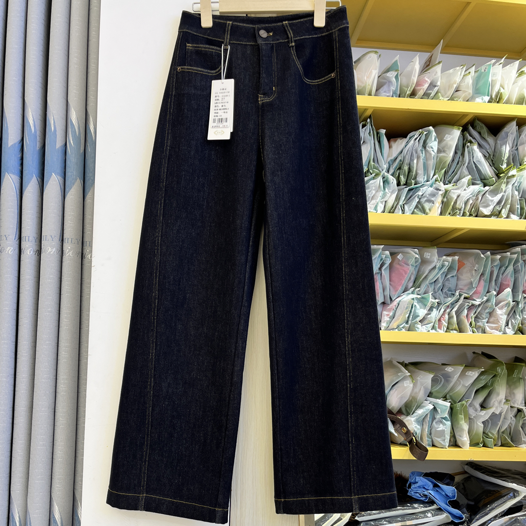 高个子加绒加厚牛仔裤21259