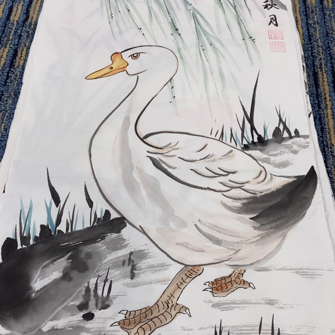 国画张玉玲四尺四开花鸟作品