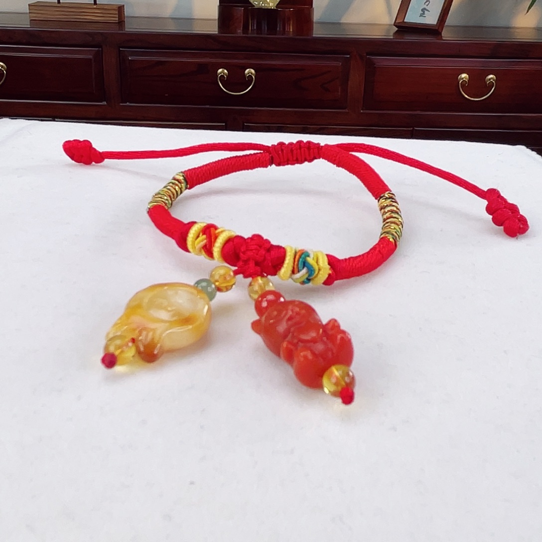 南红玛瑙手链未镶嵌南红