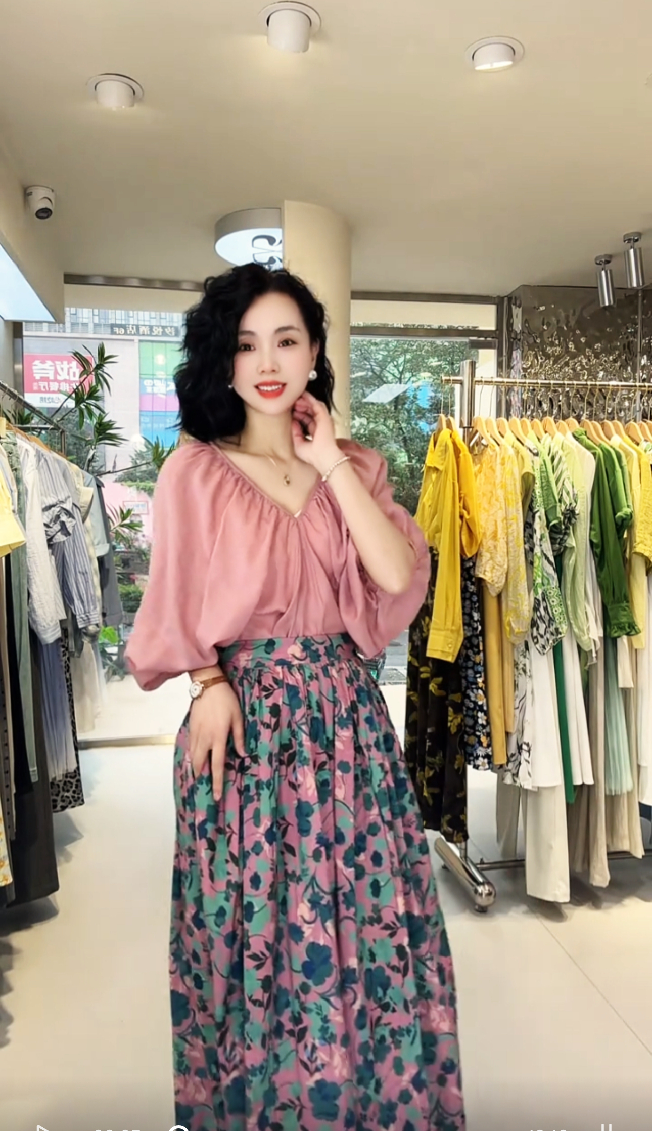 887*苎麻天丝柔感法式蝙蝠袖V领小衫