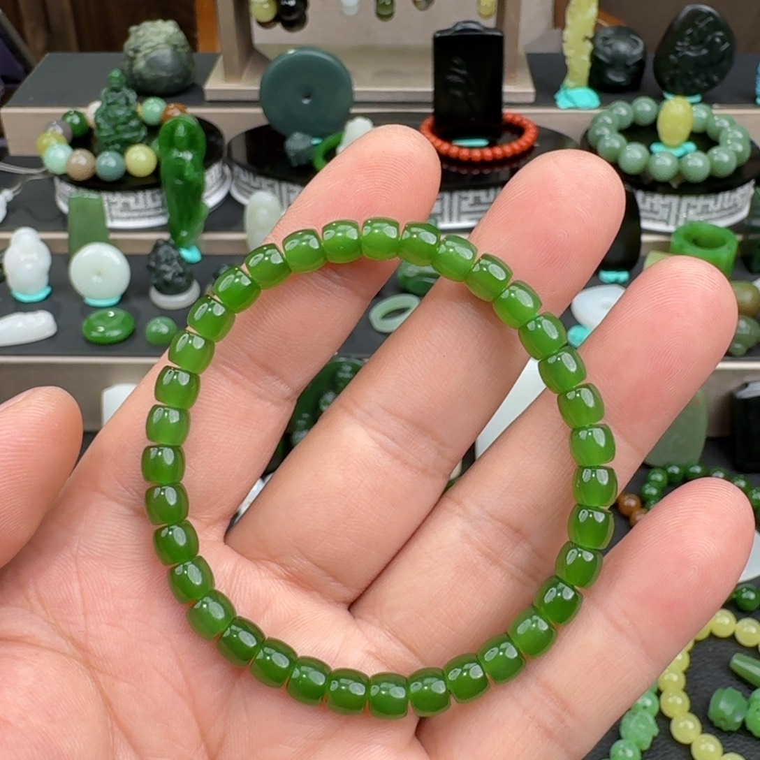 和田玉未镶嵌手链