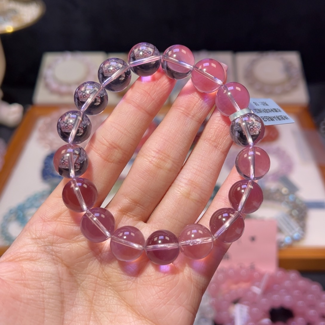 水晶手串未镶嵌听****话11m➕收藏级净体紫水晶