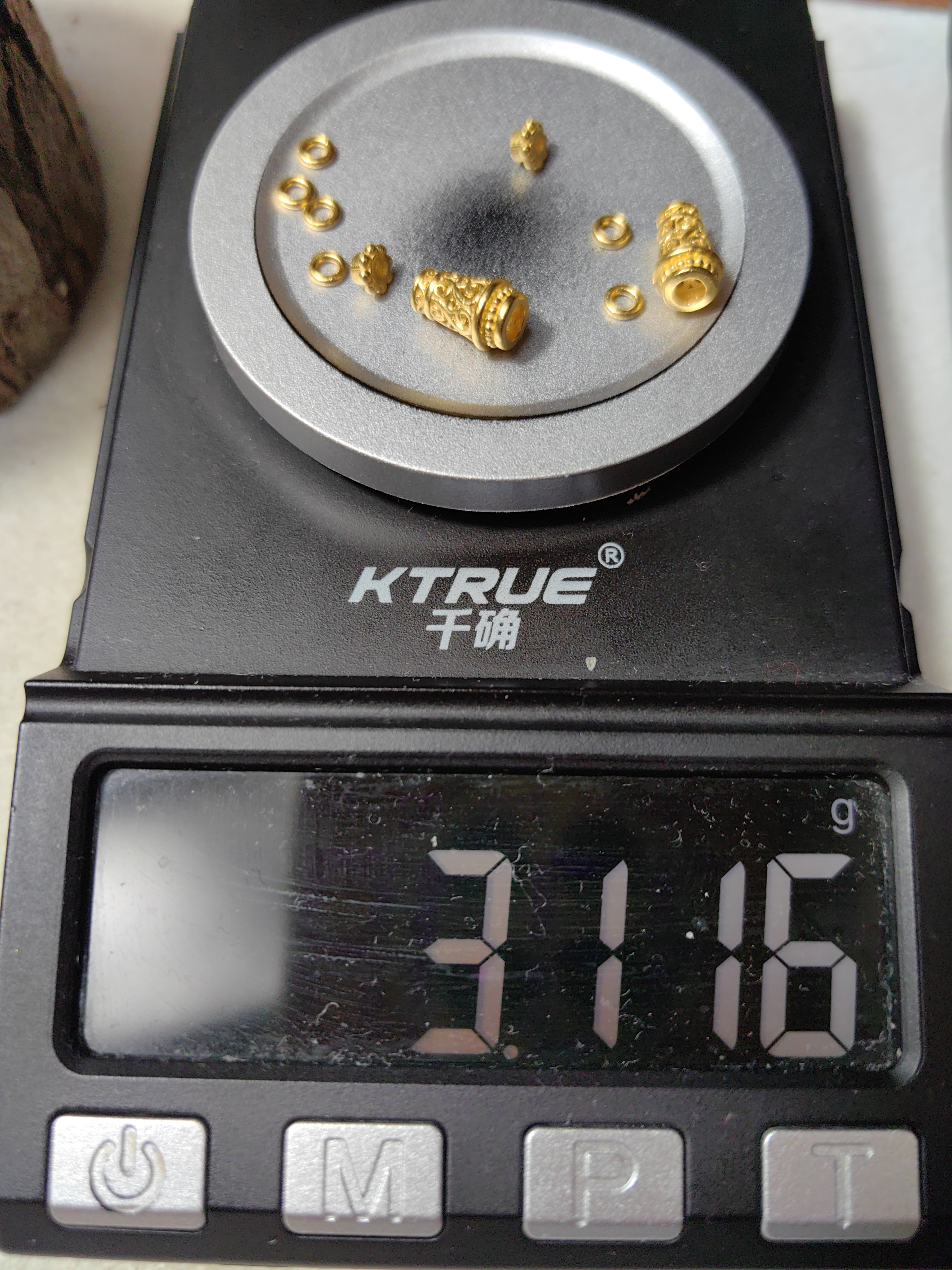 足金999弟子珠黄金手串配饰