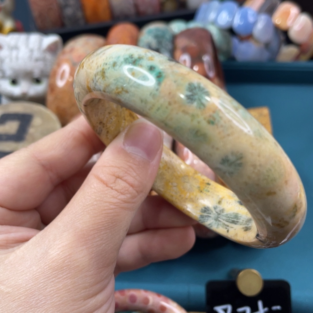 未镶嵌手镯硅化玉
