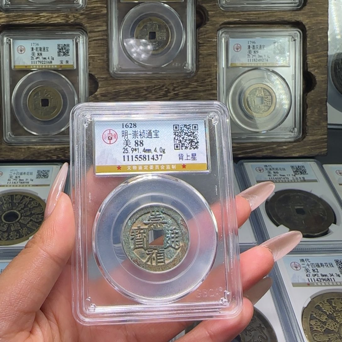 铜FY明代崇祯背上星88分1437