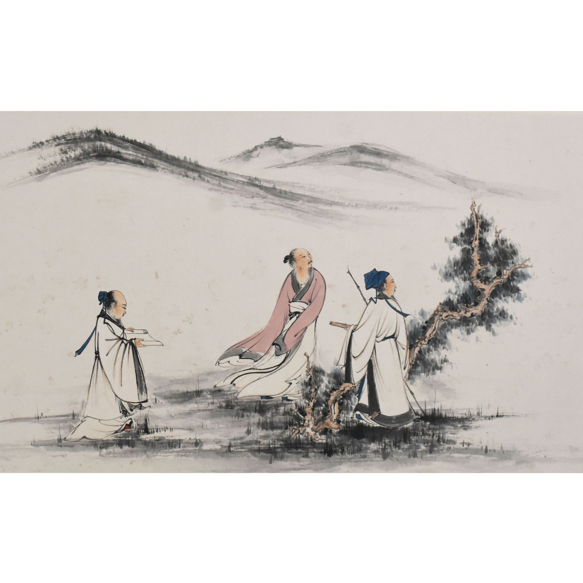 HM9087 几人行路叹迷阳 44×95cm 纸本镜片 3.7平尺