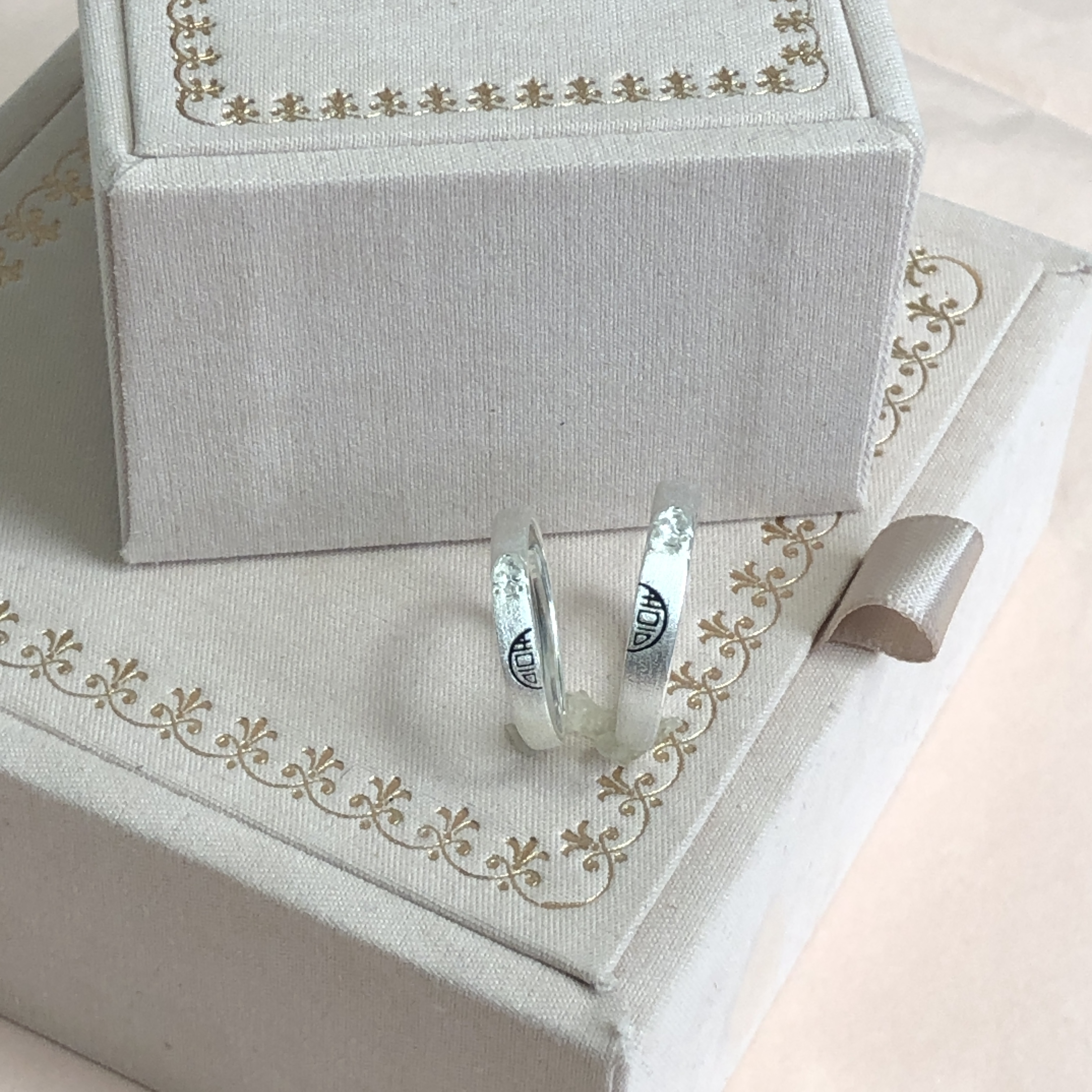 足银戒指 【双喜情侣戒指】足银990戒指手工时尚百搭简约复古小众