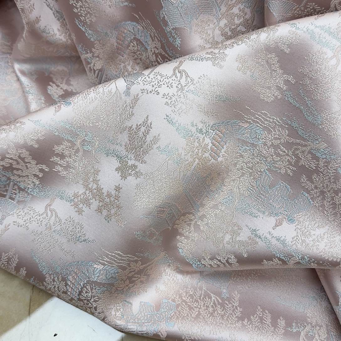 混纺织锦提花布料1.5米