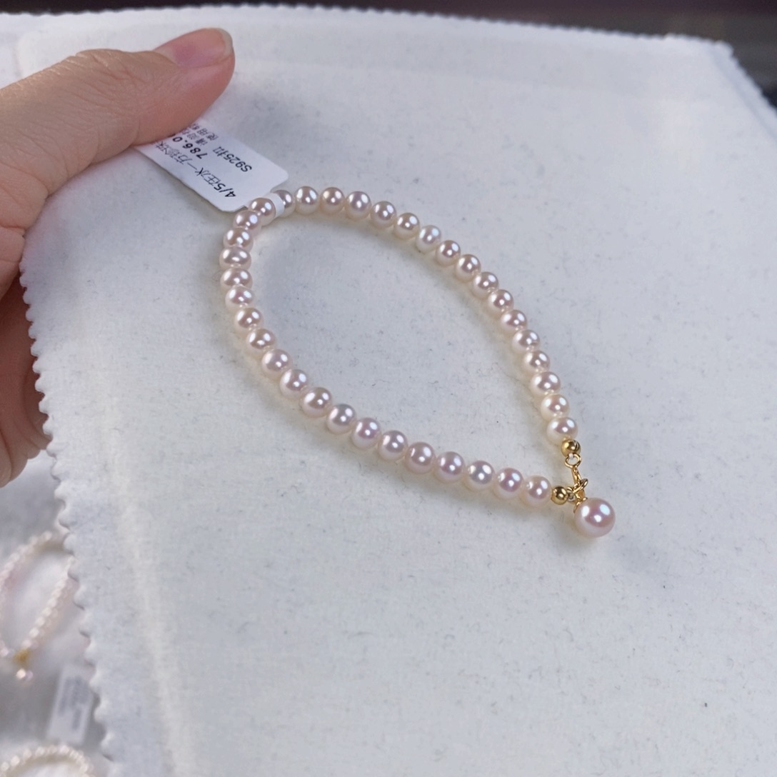 淡水珍珠手绳银S925镶嵌
