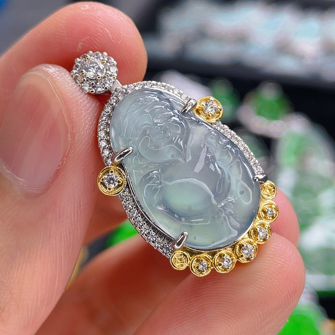 翡翠未镶嵌吊坠(不含链)