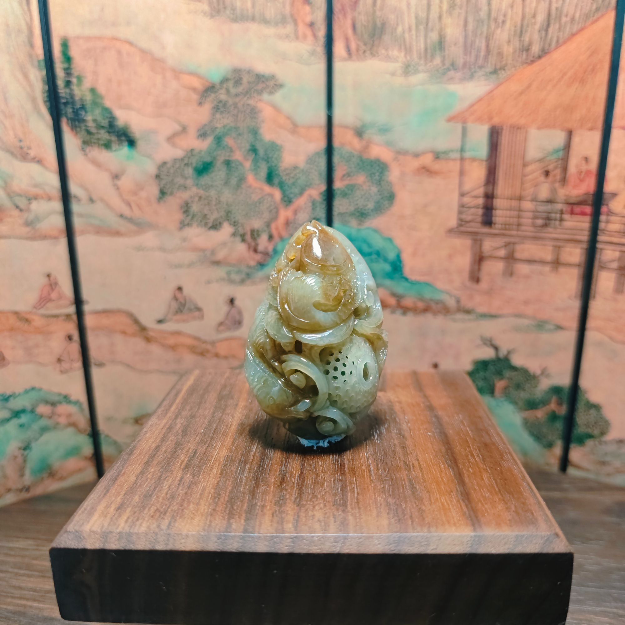 V和田玉锦鲤吊坠0888