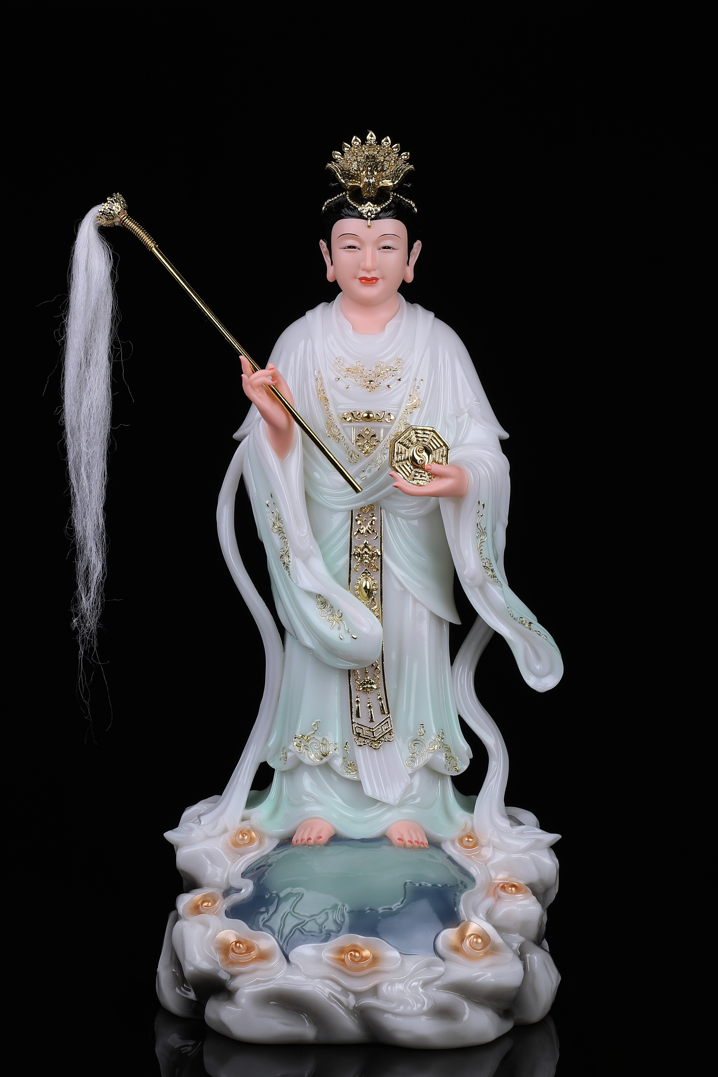 地母娘娘神像合成汉白玉家居供奉摆件家用佛堂