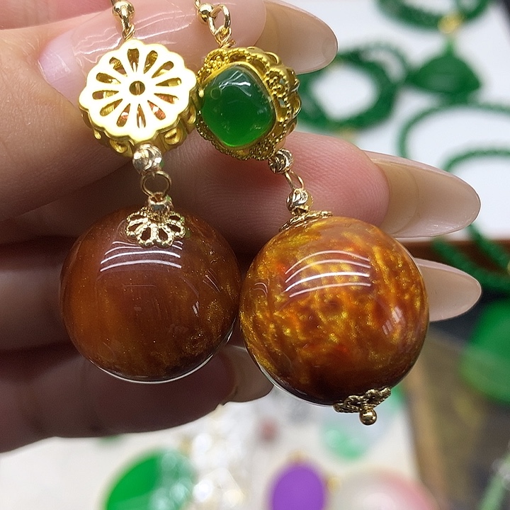 玛瑙/玉髓颈饰合金吊坠