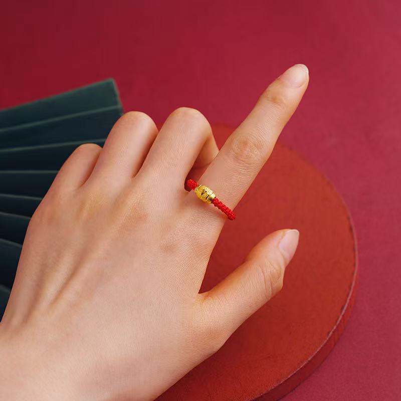 【新人补贴】气质时尚款手工编织简约红绳戒指