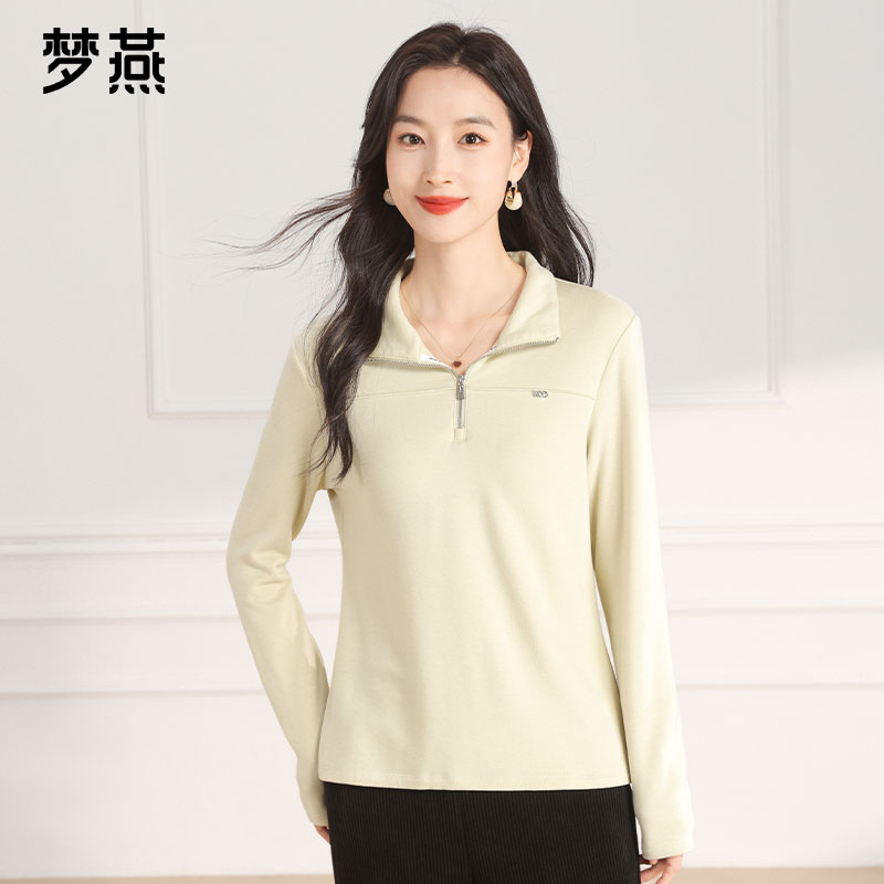 梦燕秋冬女时尚百搭气质大方宽松休闲舒适简约显瘦小衫CB03B5001