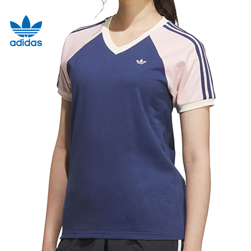 adidas阿迪达斯【太】三叶草夏季女子运动休闲短袖T恤KF0315