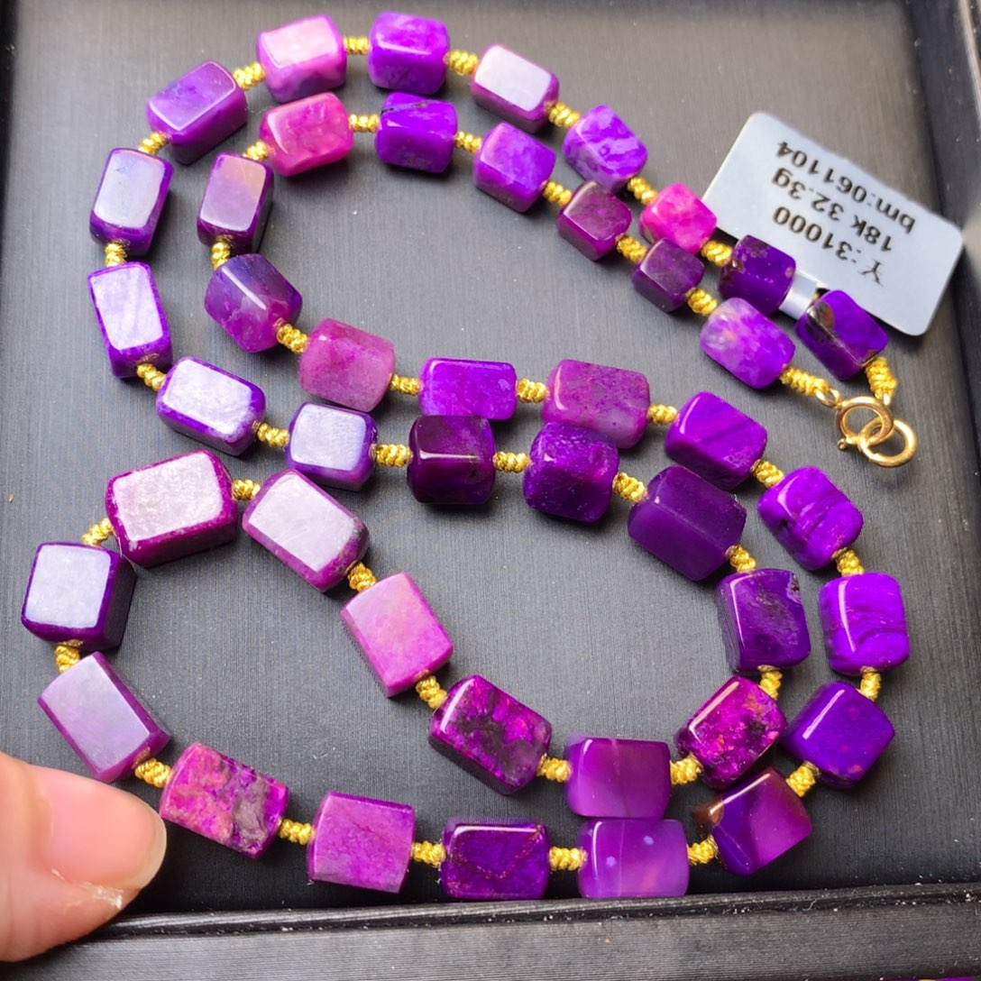 苏纪石（舒俱来）18K金镶嵌项链