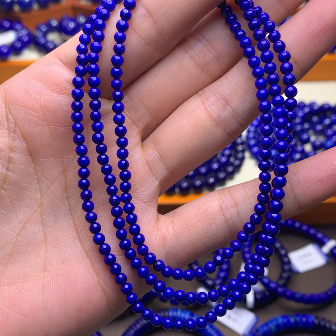 青金石未镶嵌手串3mm