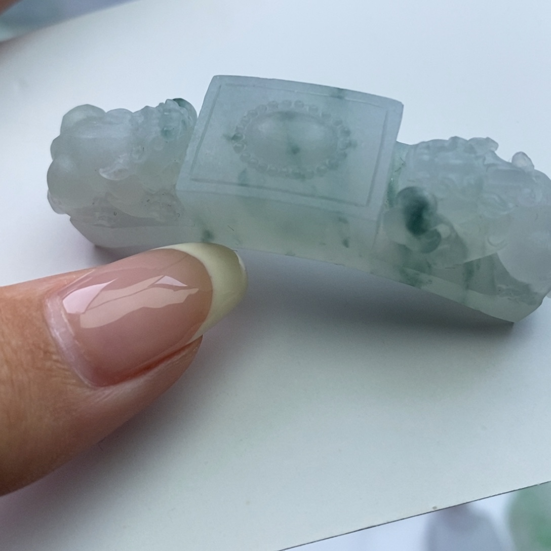 定制翡翠未镶嵌幸*毛货无鉴赏期