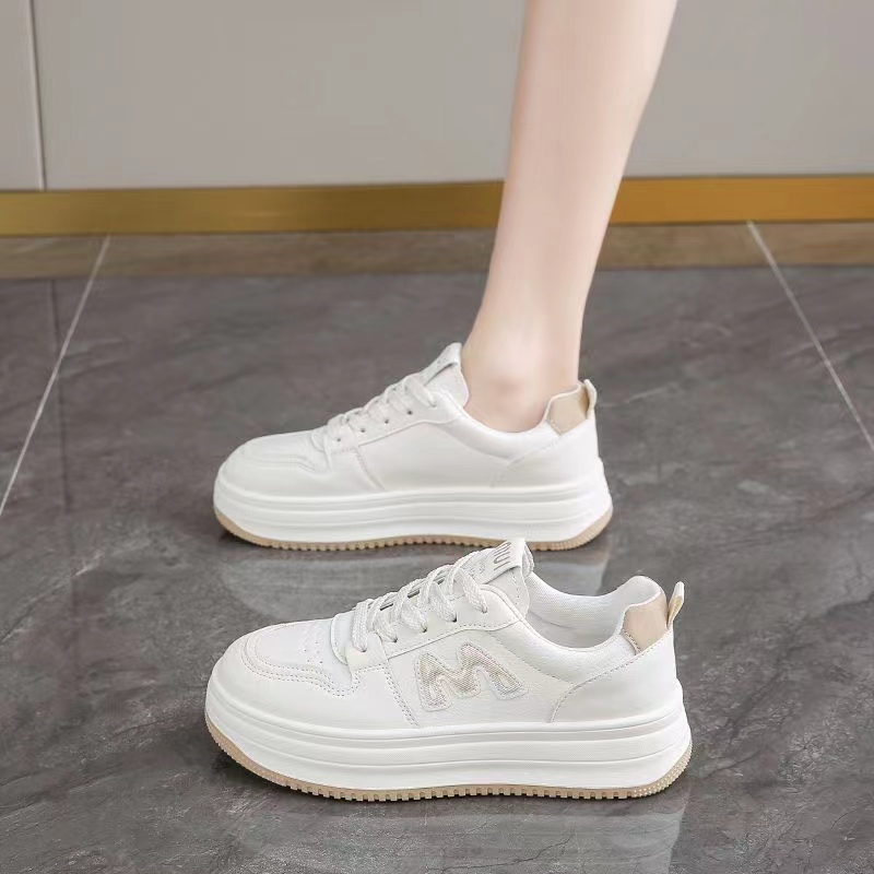 【女生板鞋】秋冬学生休闲厚底阿甘小白鞋板鞋F502