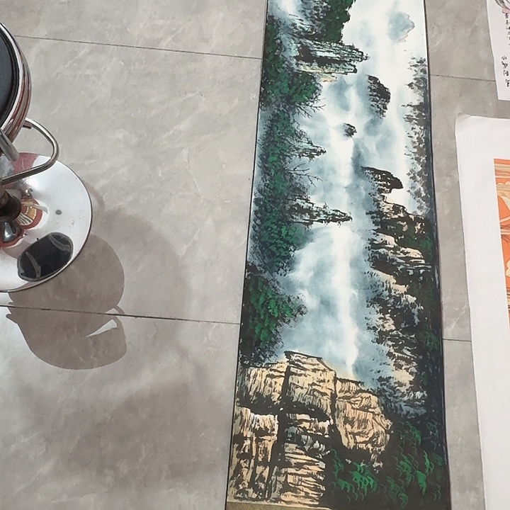 国画黄春香国画手卷江山多娇尺寸500*50