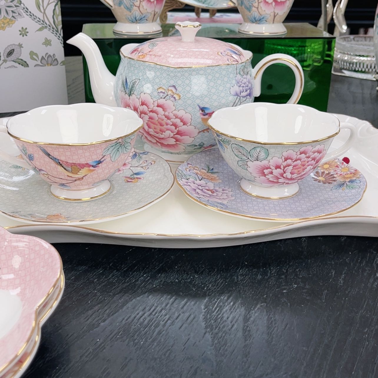 【闪购商品】瓷片一壶两杯——————