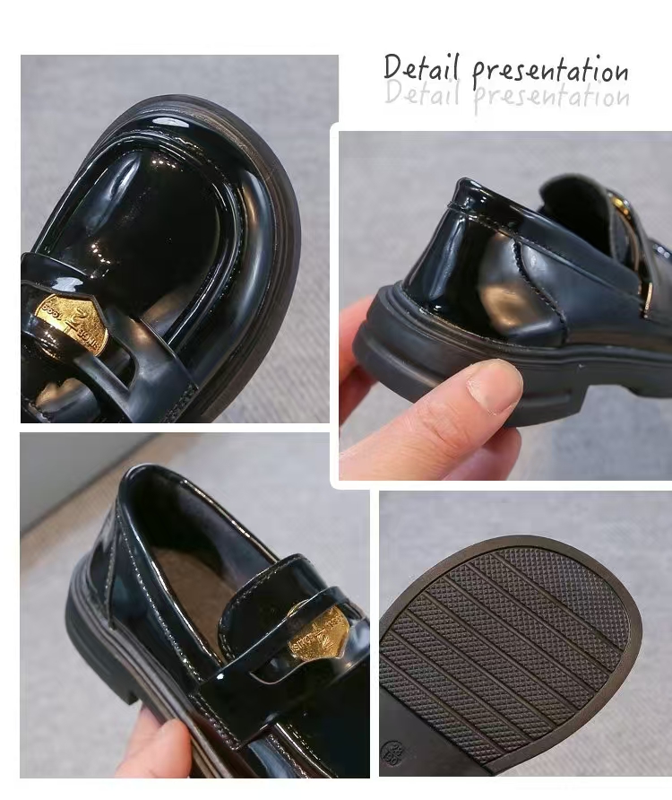 泡妈童装  2025新款春夏季儿童女童休闲小皮鞋1021