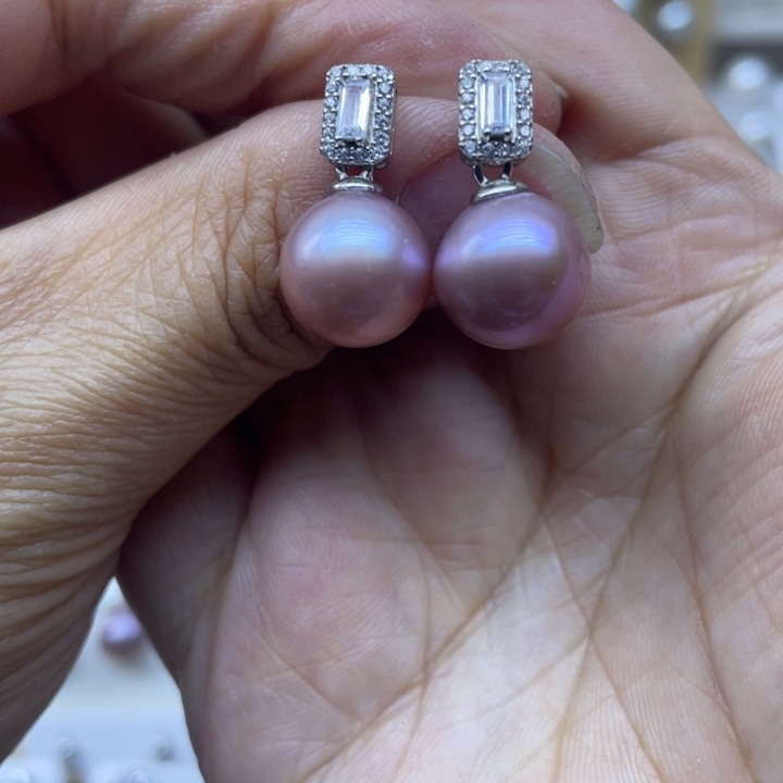 耳饰淡水珍珠银S925镶嵌