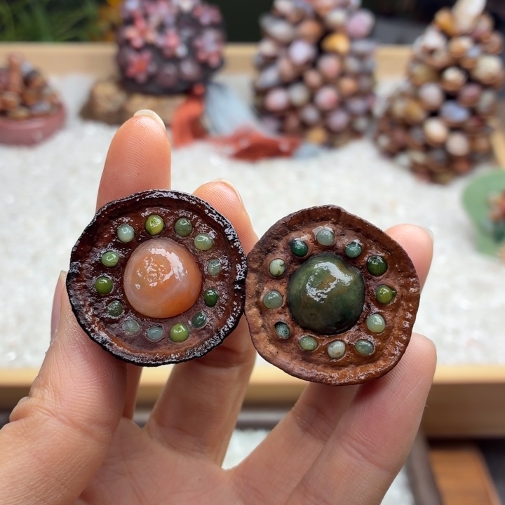 石材木石院子的莲蓬摆件1