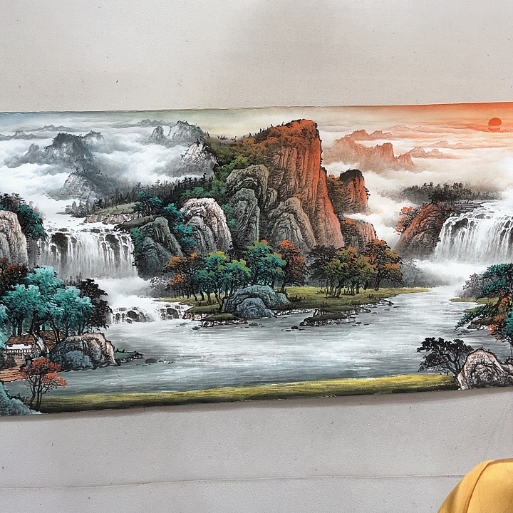 国画国画山水任海鲜画